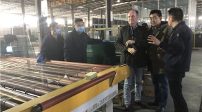 Ventalia Mexico墨西哥公司的總裁Mr Javier Polo先生來江蘇景泰玻璃有限公司采購(gòu)玻璃